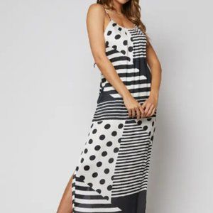 Spaghetti Strap Black and White Sundress